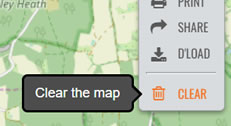 Clear the route planner map