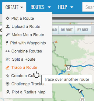 Select a Trace a Route from the menu